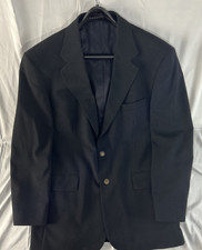 Oscar De La Renta Men's Blazer Sport Coat Black size 43R 100 Wool