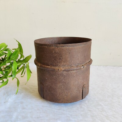 Ancienne Mesure à Grain En Laiton – Artisanal – Outil Primitif Vintage 1930 – Rare