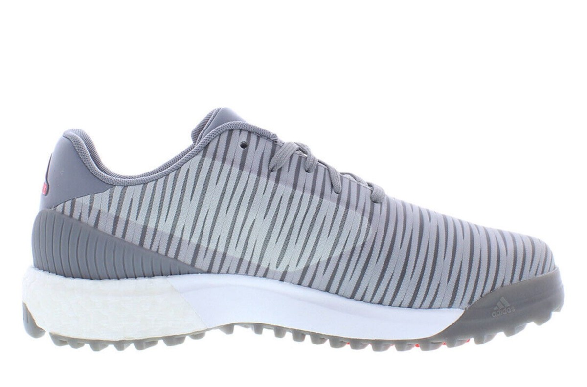 NEW Adidas CodeChaos Men Golf Shoes, Grey Two/Grey Three/Solar Red