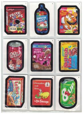 2011 WACKY PACKAGES ALL NEW SERIES 8 COMPLETE SET OF 55 BLACK BORDER CARDS ANS 8