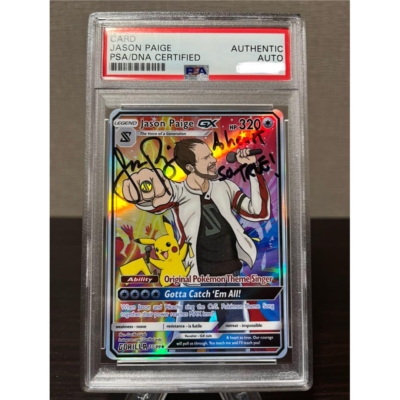 PSA10 Pokemon Card Jason Paige GX Signed the voice of a generation