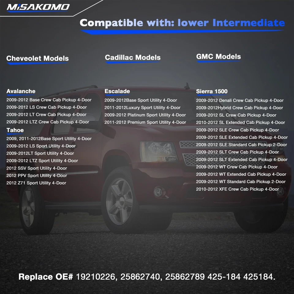 Eixo de direção intermediário com tubo para Chevrolet 2007-2014 Suburban 1500 6.2L - Imagem 3 de 4