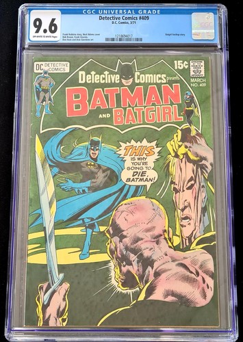 US - Detective Comics 409 - CGC 9.6 - Neal Adams cover, Batman - DC Comics, 1971