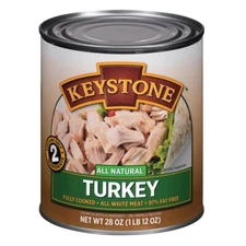 Keystone Meats All Natural Canned Turkey 28 Ounce Long Term Shelf Life 