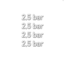 Reifendruck 2,5 bar Bundeswehr Kotfl&uuml;gel Klebefolie BAR PSI AT&Uuml; 2cm #A5328
