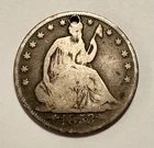 1853-O Liberty Seated Silver Half Dollar, New Orleans, Arrows & Rays Type, Holed