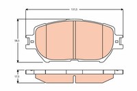 Bremsbelagsatz Scheibenbremse TRW GDB3628 ACV30 FüR Camry Toyota ACV31_ ACV31