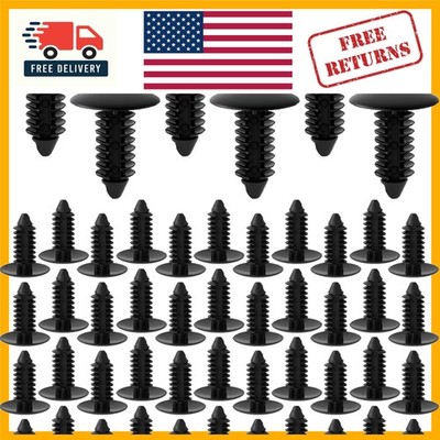 Versatile 50 Pcs Black Push Pins for Automotive Use - Perfect for Bumper Repairs