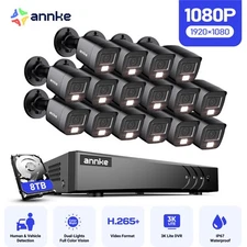 ANNKE 16CH 3K Lite DVR 1080P Video Security Camera System Color Night Outdoor AI