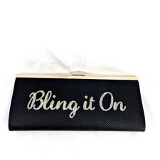 Bling It On Black Sequin Gold Clutch Bag Sequin INC Holiday Date Formal Party