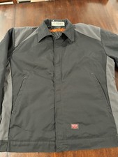 Red Kap Men's Black/Gray Zip Front Work Jacket Size M 75PDUJ-42D-02
