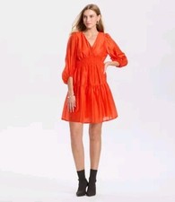 A New Day Balloon Sleeve Shirring Mini Dress Size L