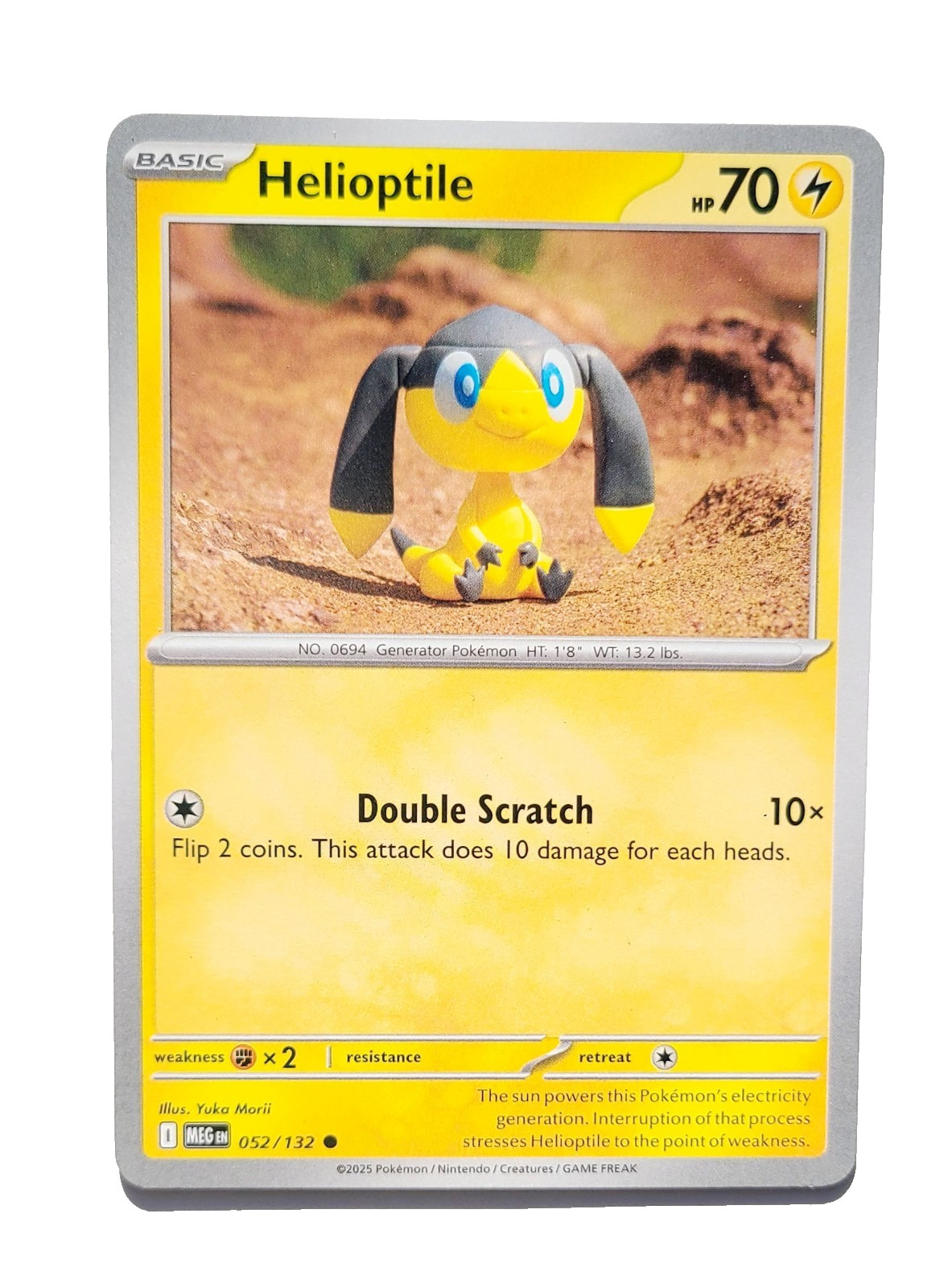 Helioptile 52/132  Mega Evolution  Regular  Yuka Morii  Pokémon NM