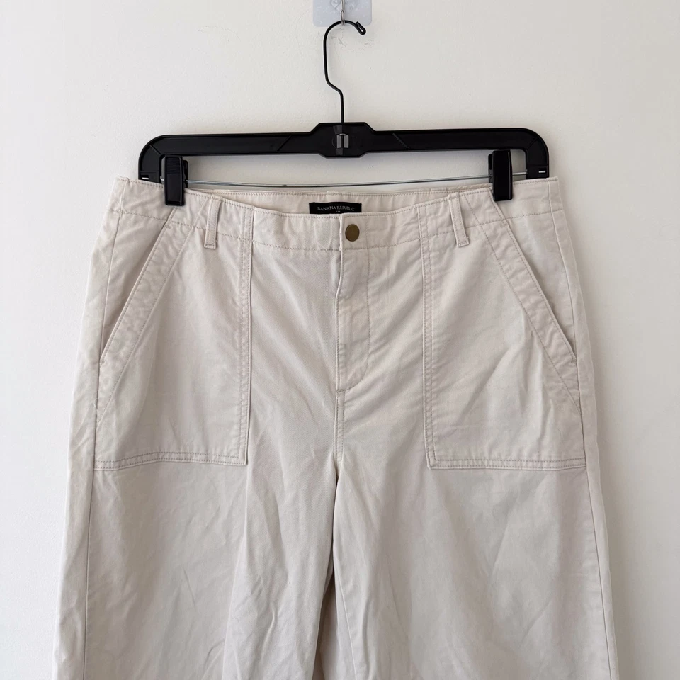 Banana Republic Authentic Chino Drawstring Hem Cargo Pants Beige Size 14 - Image 3 of 4
