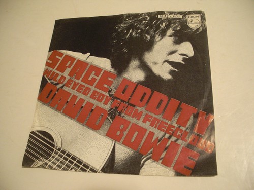 EX RARE David Bowie 1969 Norway 45rpm Record Space Oddity/Wild Eyed Boy w/Sleeve