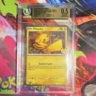 Pokemon TCG SV Temporal Forces Pikachu 051/162 Cosmos Holo Promo Eng BGS 9.5