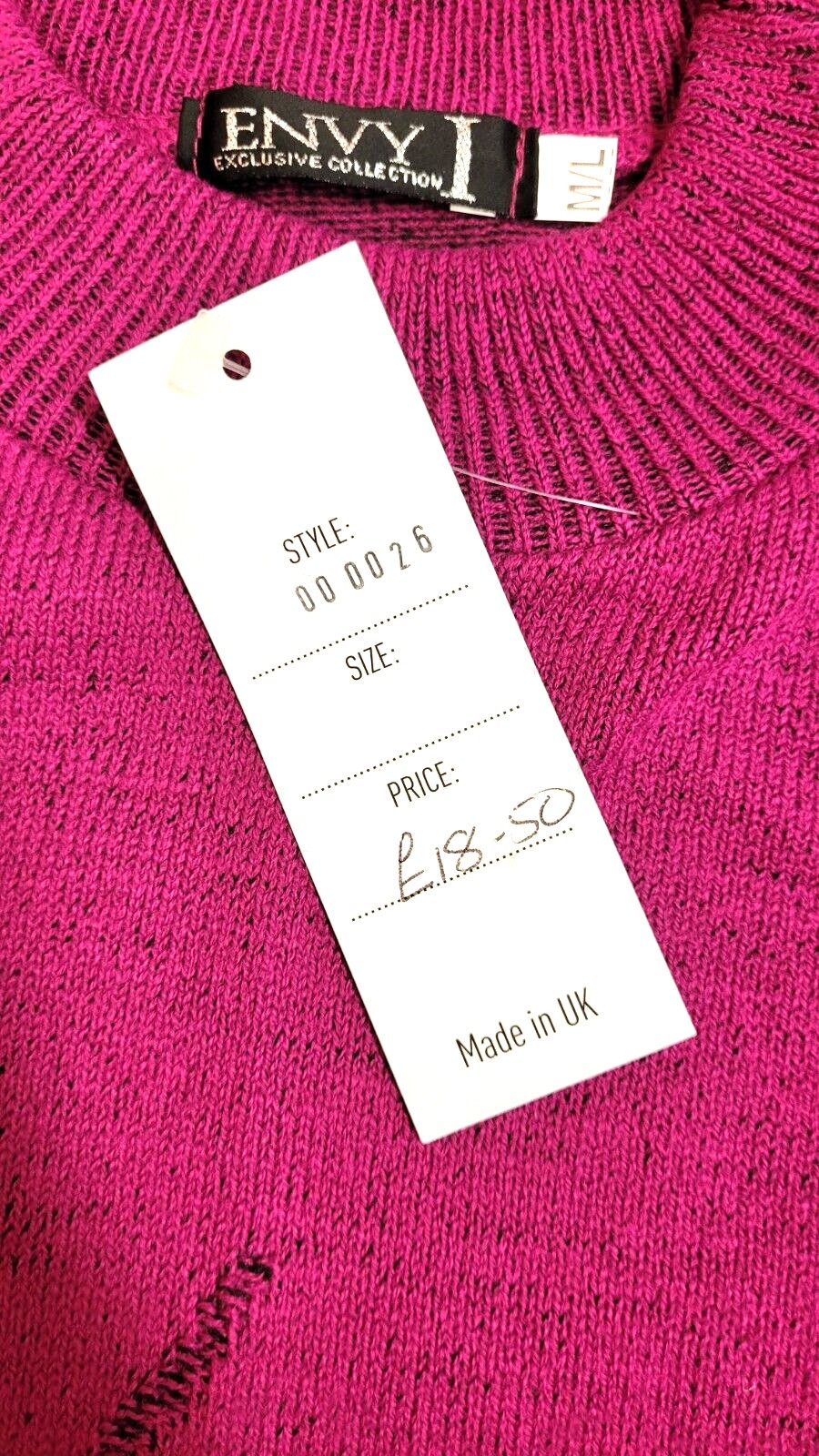 Womens Jumper M/L Raspberry Pink Leaf Print Crew Neck by ENVY I New with Tags image 4