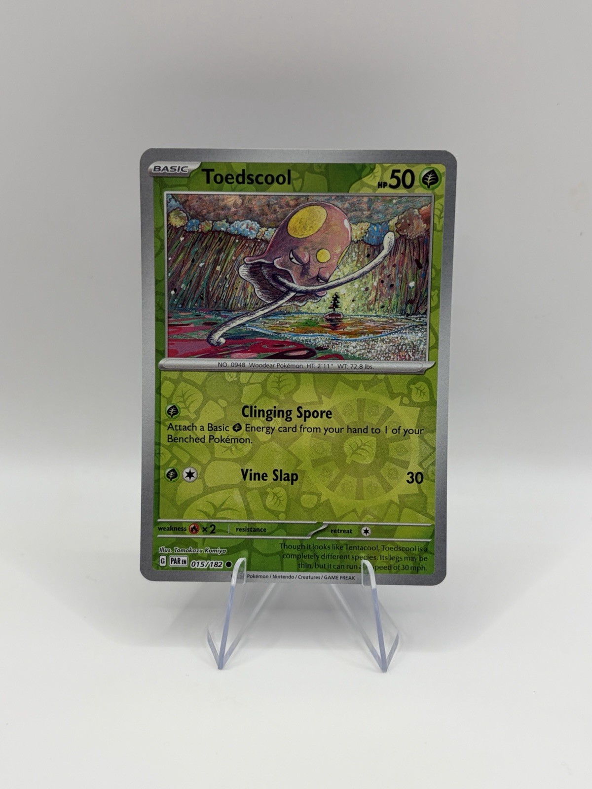 Toedscool [Reverse Holo]  15/182 Pokémon TCG Paradox Rift