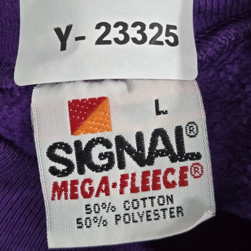 VINTAGE Universal Studios Hollywood Boy Sweatshirt L Purple Logo 90s USA - Image 2 of 4