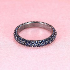 2Ct Oval LabCreated Blue Sapphire Women's Wedding Ring 14K White Gold Plated