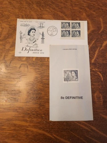 1971 Canada FDC - Queen Elizabeth II Definitive Issue + Canada Post Info Folder