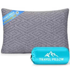 1 MIDDLE ONE Travel Pillow for Sleeping Camping, Memory Foam Small Pillow wit...