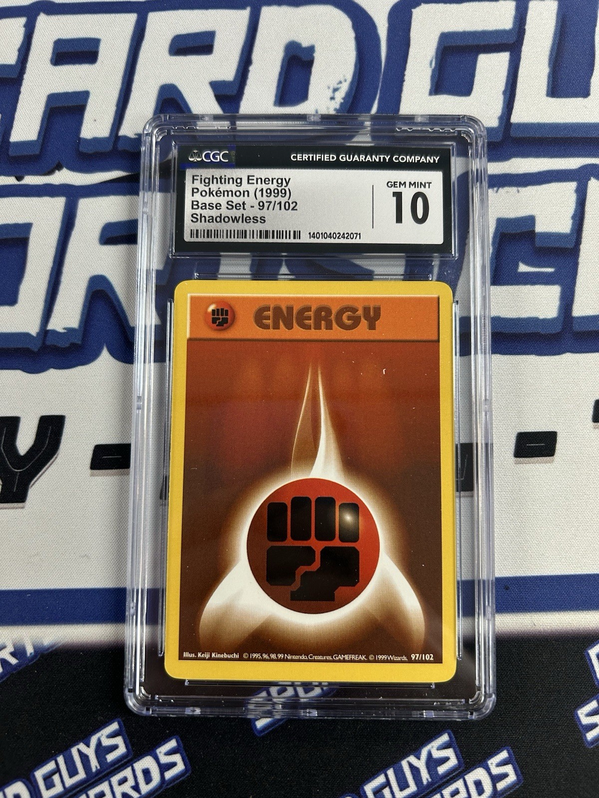1999 Pokemon Base Set Shadowless #97 Fighting Energy CGC GEM MINT 10