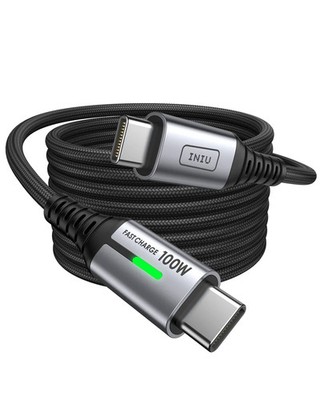INIU USB C Kabel, 100W 2m PD3.0 Schnellladekabel USB C auf USB C