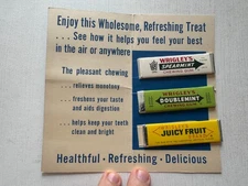 1940's Wrigley's Gum Advertising Booklet w/ Sample for Flying