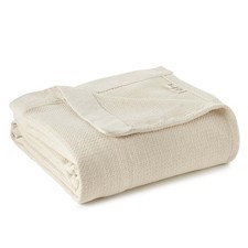 Organic Woven Blanket   Fairtrade Cotton Throw  Breathable, Medium Weight, Mach