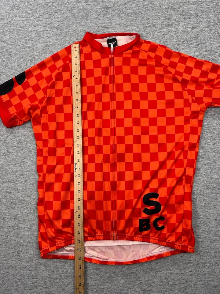 Camiseta deportiva de ciclismo Twin Six para hombre 2XL Club Raglán rojo naranja Country Speedy Bike Club Foto 4 de 4