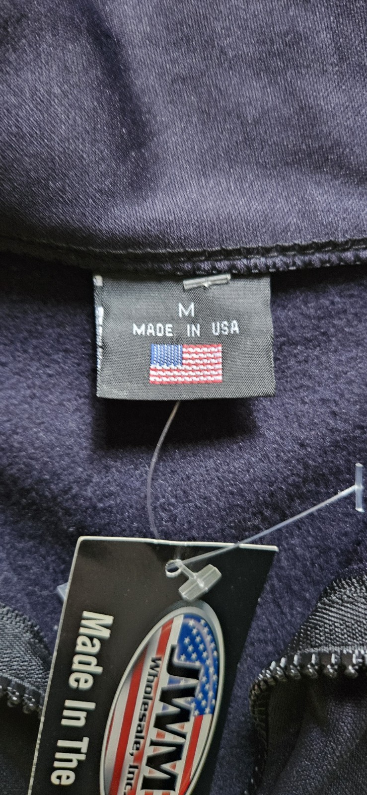 JWM Wholesale Inc Dark Blue Navy 1/4 Zip Pullover Long Sleeve Size Adult M