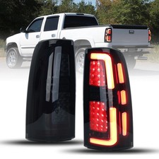 For 99-02 Chevy Silverado 1500 2500 99-03 Gmc Sierra Smoked Led Tail Light Lamp