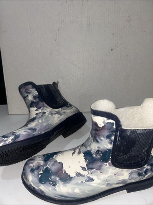 Mountain Warehouse Womens Winter Ankle Printed Rubber Wellies Fur Lined  Boots