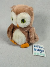 Vintage 1975 DAKIN Bean Bags OBIE OWL 6" Plush Stuffed Animal w/ Tag NOS New