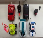 Vintage 1992 Mattel Hot Wheels Key Force LOT of 7 With Keys and Accessories