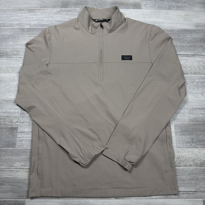 Travis Mathew Mens Wanderlust Golf 1/4 Quarter Zip Sweater Size Small Khaki $140