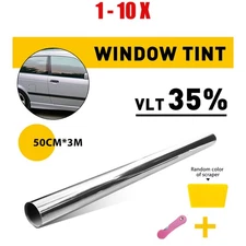 20"x10FT Uncut Window Roll Tint Film 35% VLT Silver Home Car Office Glass 1-10X