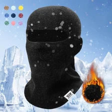 Winter Knit Fleece Thermal Windproof Balaclava Ski Full Face Mask for Men Women