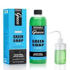 GRECE 16.9oz Green Soap Tattoo Cleaner Kit with 8oz Squeeze 16.91oz bottle