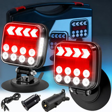 Wireless Trailer Lights Magnetic,180 Adjustable Magnetic Wireless Tow Lights for