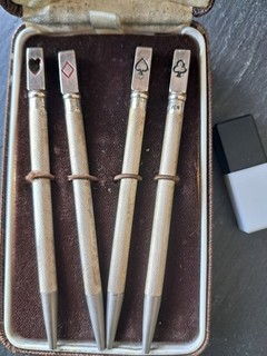 4 925 Silver Bridge Pencils In Box Xomplete With Pencil Leads