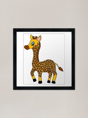 Gemma die Giraffe gerahmter Kunstdruck gerahmt Wandbild Poster Leinwanddruck Bild