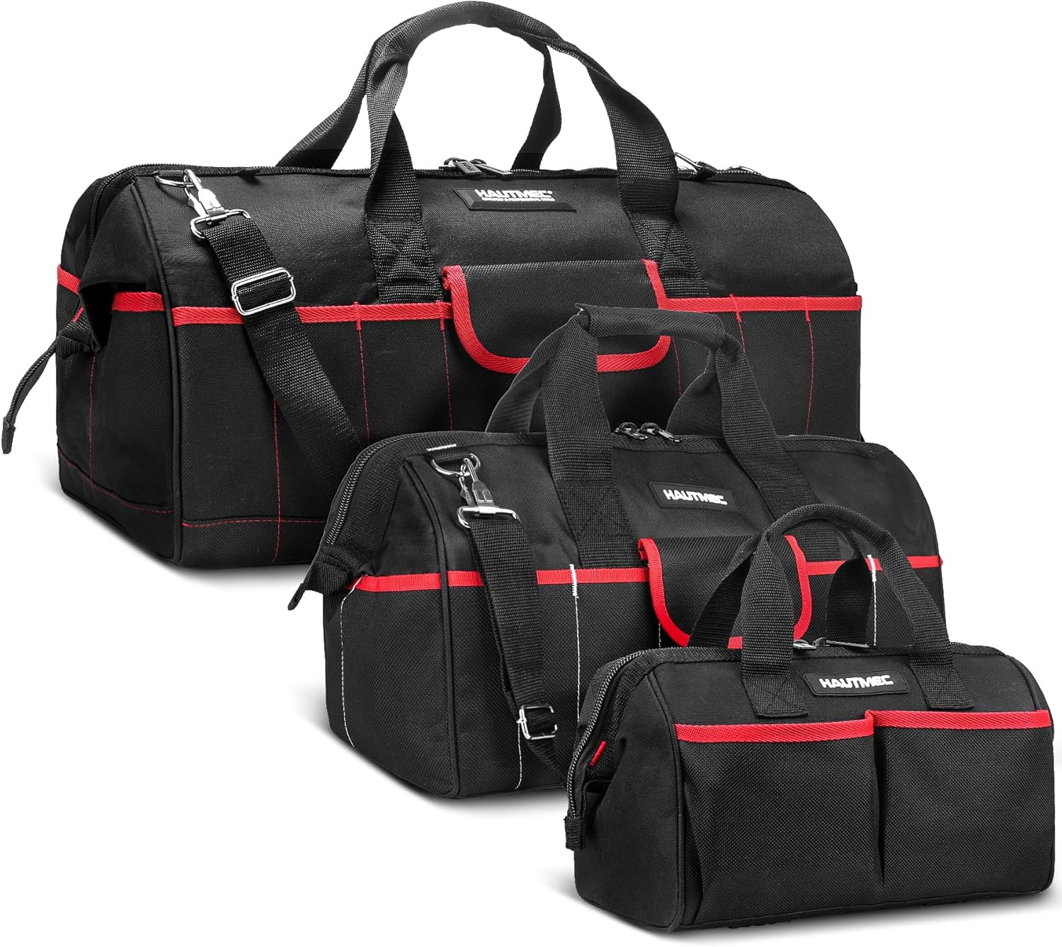 3-Piece Large Tool Bag Set (12&rdquo; / 18&rdquo; / 24&rdquo;), Heavy-Du