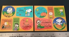 Snoopy Peanuts Religious Sticker Sheets Fall Season Happy Joy Lot Of 2
