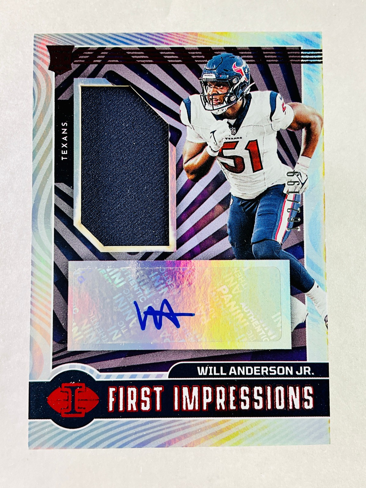 Will Anderson Panini Illusions First Impressions Autographed Memorabilia #139 Base