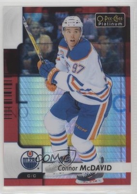 2017-18 O-Pee-Chee Platinum Red Prism 68/199 Connor McDavid #50 7fp