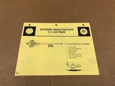 Vintage U.S. Air Force Extension Course Institute Study Guide