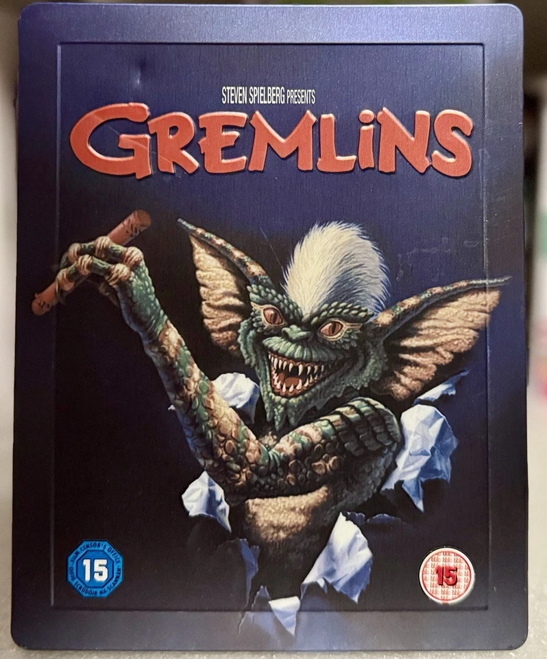 GREMLINS STEELBOOK Embossed ZAVVI LE 2013 Release OOP w/PROTECTOR Family HORROR - Image 3 of 4