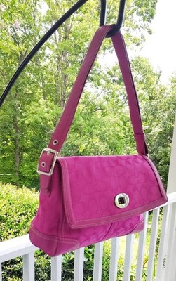 Coach F13972 MEDIUM Vintage Y2K Soho Magenta Pink Signature C